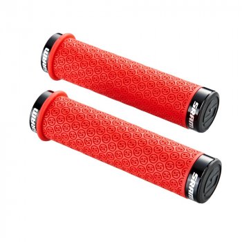 SRAM LOCKING GRIPS DH  SILICONE RED