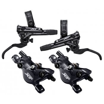 SHIMANO Brzda kotoučová XT M8100 přední a zadní komplet bez kotoučů a adapteru, J-kit v krabičce