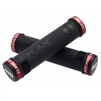 ODI Gripy BMX Box Hex Lock-On Bonus Pack Black/Red